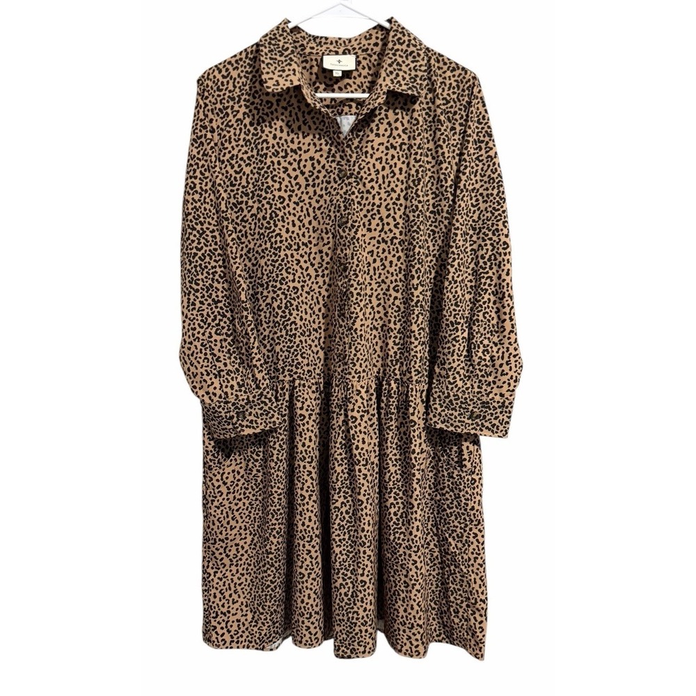 Tuckernuck Leopard Print Hayes‎ Dress Brown Women's Size XL